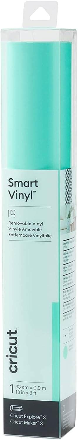 2009328 - Cricut Smart Vinyl Removable Ocean 120cm; 1 roll 5.5 in x 10 ft (13.9 cm x 3 m); Matte finish; Works without a cutting mat – just load & go!; Dishwasher friendly; Weather-resistant, ideal for outdoor projects; For Cricut Joy™